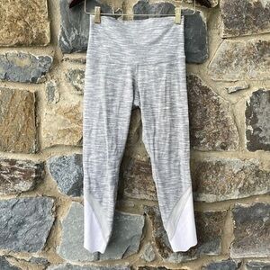 Lululemon Wunder Under Crop II Wee Are From Space Silver Spoon Size 6